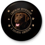 printfashion Labrador Retriever - Legjobb barát - Kitűző, hűtőmágnes - Fekete (7174359)
