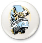 printfashion Drag VW Kombi - Kitűző, hűtőmágnes - Fehér (3073446)