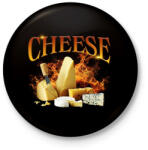 printfashion Cheese - Kitűző, hűtőmágnes - Fekete (16173728)