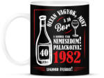 printfashion Jó bor palackozva - Évszámmal (fehér) - Bögre - Fekete (7302181)