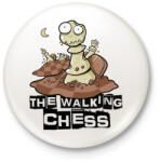 printfashion Sakk zombie - the walking chess - Kitűző, hűtőmágnes - Fehér (4922429)