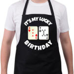 printfashion 37 POKER SZÜLINAP - Kötény - Fekete (9832572)