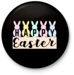 printfashion Happy Easter - Rabbit - Kitűző, hűtőmágnes - Fekete (15875395)