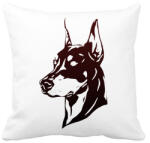 printfashion doberman - Párnahuzat, Díszpárnahuzat - Fehér (14613389)