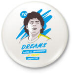 printfashion Diego Maradona 1 - Kitűző, hűtőmágnes - Fehér (4090537)