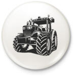 printfashion Traktor - Fekete-fehér - Kitűző, hűtőmágnes - Fehér (6598288)