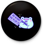 printfashion Légy kedves, különben. . - Kitűző, hűtőmágnes - Fekete (3102489)