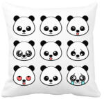 printfashion cute-panda-emoji - Párnahuzat, Díszpárnahuzat - Fehér (4718089)