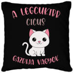 printfashion A legcukibb cicus gazdija - Párnahuzat, Díszpárnahuzat - Fekete (7026659)