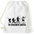 printfashion A túlélés evolúciója - Sportzsák, Tornazsák - Fehér (959203)