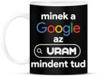 printfashion Minek a google az uram mindent tud - Bögre - Fekete (16392997)