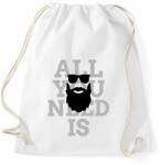 printfashion All you need is beard - Sportzsák, Tornazsák - Fehér (9954409)