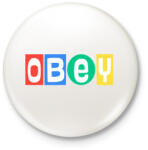 printfashion J-Hope OBEY - Kitűző, hűtőmágnes - Fehér (4292162)