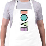 printfashion LOVE - Kötény - Fehér (4900842)