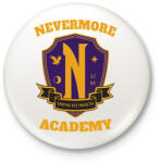 printfashion Wednesday Nevermore logo - Kitűző, hűtőmágnes - Fehér (13653003)