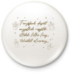 printfashion Fenyőfánk díszeit - Kitűző, hűtőmágnes - Fehér (10209098)