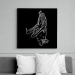 printfashion Lógó denevér - fehér - Vászonkép - Fekete (13251804)