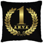 printfashion #1 Anya - Arany - Párnahuzat, Díszpárnahuzat - Fekete (6671791)