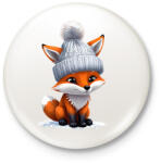 printfashion kis róka - Kitűző, hűtőmágnes - Fehér (15480145)