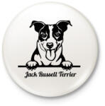 printfashion Jack Russel Terrier - Kitűző, hűtőmágnes - Fehér (5118988)