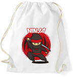 printfashion Ninja - Sportzsák, Tornazsák - Fehér (2512395)