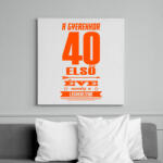 printfashion Az első 40 év! - Vászonkép - Fehér (6628719)