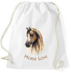 printfashion Horse Love - Sportzsák, Tornazsák - Fehér (6322588)
