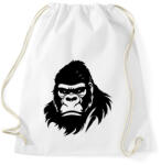 printfashion Gorilla fej - Sportzsák, Tornazsák - Fehér (15846578)