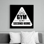 printfashion Az edzőterem a második otthonom - Vászonkép - Fekete (6648206)