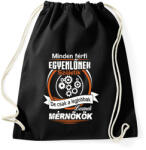 printfashion Mérnökök - Sportzsák, Tornazsák - Fekete (951911)