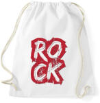 printfashion ROCK felirat - Sportzsák, Tornazsák - Fehér (11381039)