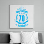 printfashion kamasz-70-cyan - Vászonkép - Fehér (6623223)