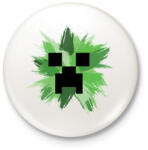printfashion Minecraft Creeper - Kitűző, hűtőmágnes - Fehér (3077161)