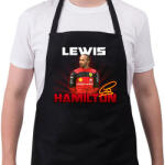 printfashion Lewis Hamilton Ferrari - Kötény - Fekete (16740702)