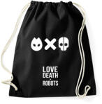 printfashion Love Death and Robots logo - Sportzsák, Tornazsák - Fekete (7162827)
