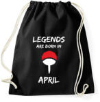 printfashion Naruto szülinap - Április - Sportzsák, Tornazsák - Fekete (2700320)