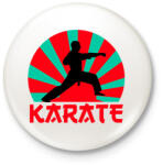 printfashion KARATE - Kitűző, hűtőmágnes - Fehér (9452023)