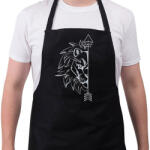printfashion Oroszlán páros férfi 1 - Kötény - Fekete (6080059)