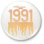 printfashion 1991 - Kitűző, hűtőmágnes - Fehér (12422857)