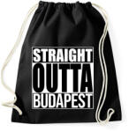 printfashion Straight Outta Budapest - Sportzsák, Tornazsák - Fekete (934146)