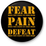 printfashion Fear, Pain, Defeat - Cobra Kai - Kitűző, hűtőmágnes - Fekete (11776983)