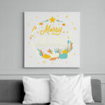 printfashion Merry Christmas - Boldog Karácsonyt - Vászonkép - Fehér (6638563)