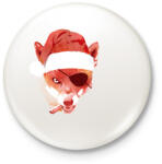 printfashion Bad santa - Kitűző, hűtőmágnes - Fehér (3074667)