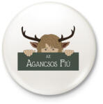 printfashion Az agancsos fiú - Kitűző, hűtőmágnes - Fehér (6574361)