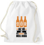 printfashion A sör az jó - Sportzsák, Tornazsák - Fehér (1711313)
