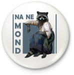 printfashion Na ne mond - Mosómedve - Kitűző, hűtőmágnes - Fehér (7073176)