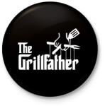 printfashion The grillfather - white - Kitűző, hűtőmágnes - Fekete (13688398)