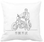 printfashion My bike my life - Párnahuzat, Díszpárnahuzat - Fehér (6366886)
