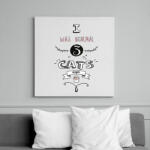 printfashion 3 macska előtt - Vászonkép - Fehér (6622329)
