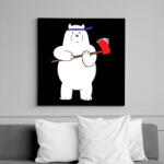 printfashion barebears_icebear - Vászonkép - Fekete (6645955)